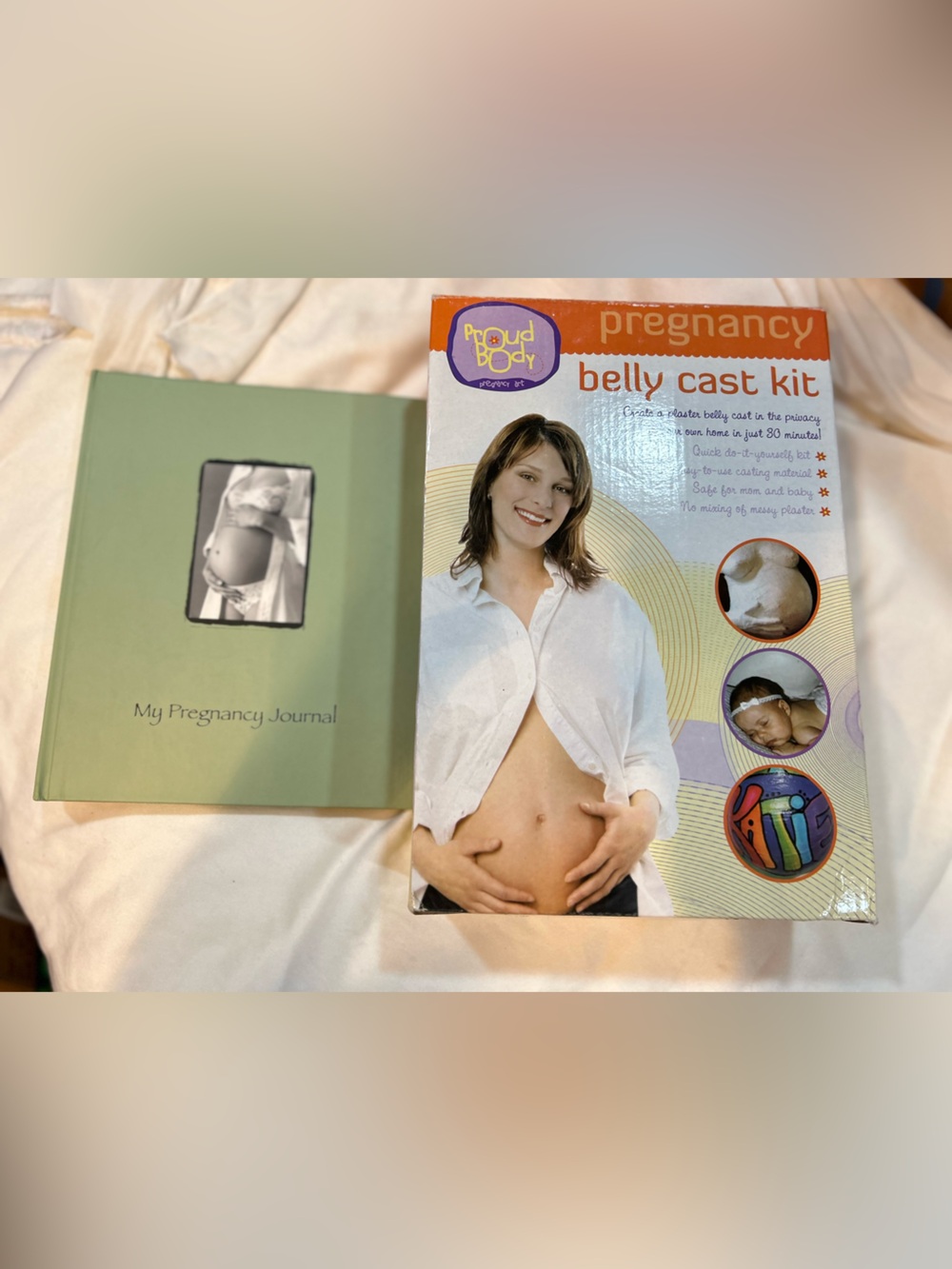Pregnancy Belly Cast Kit with My Pregnancy Journal - White & Green